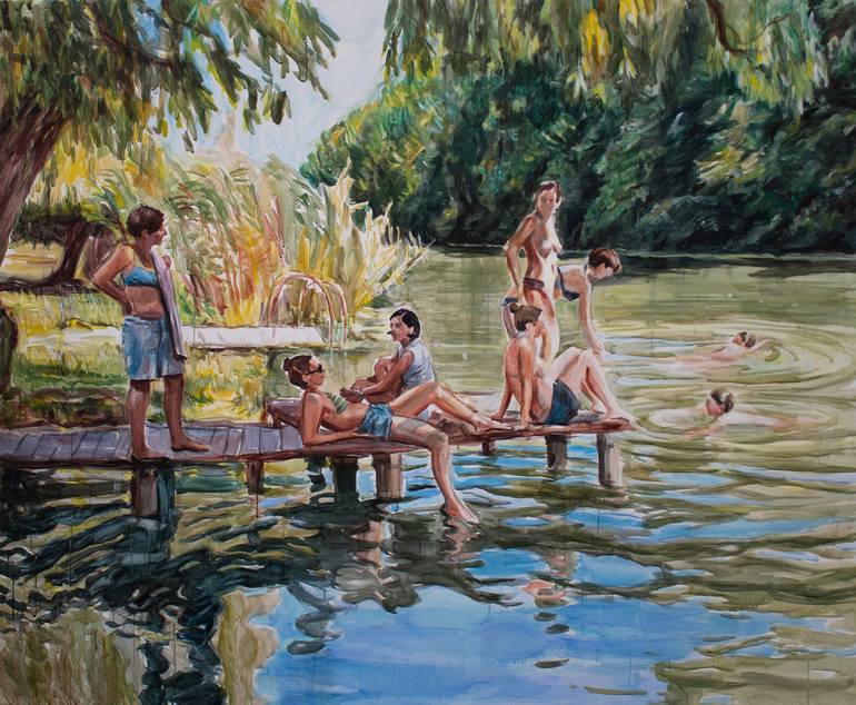 The Bathers Painting by Helena Janecic Saatchi Art