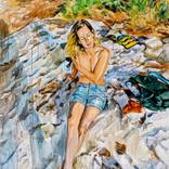 Marina on the beach by Helena Janecic