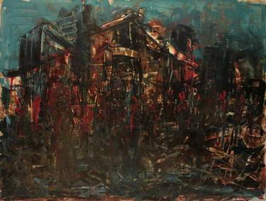 Print of Abstract Cities Paintings by Ulas Onder