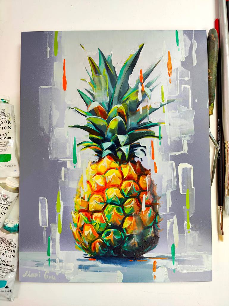 Original Abstract Food & Drink Painting by Mari Gru