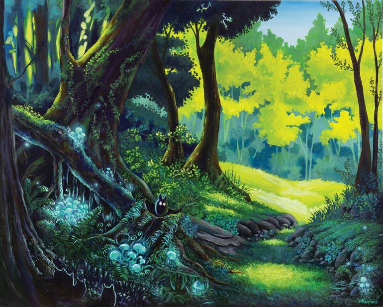 Original Figurative Landscape Painting by Mari Gru