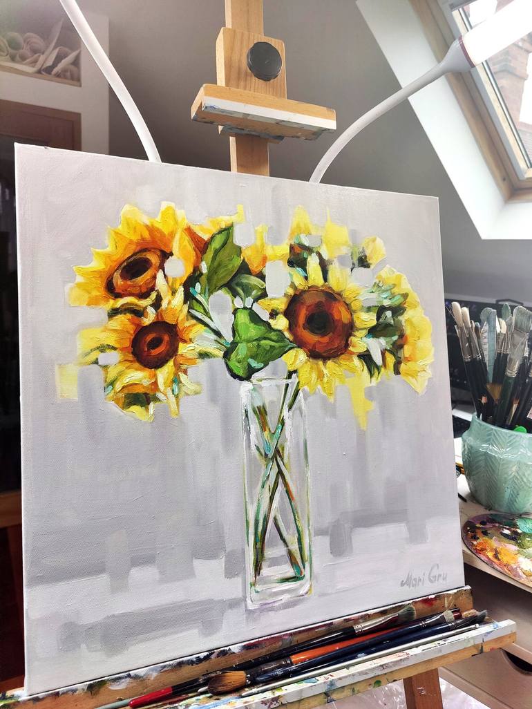 Original Floral Painting by Mari Gru