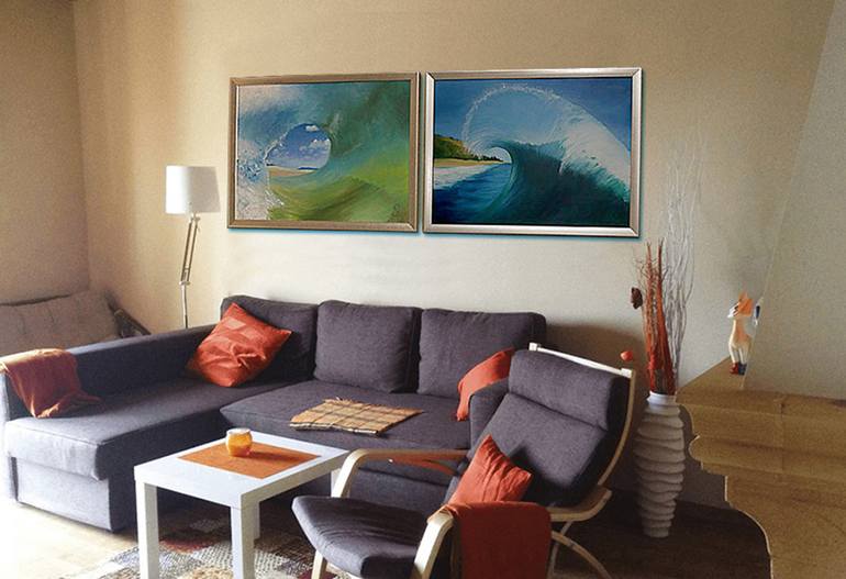 Original Photorealism Seascape Painting by Konstantin S