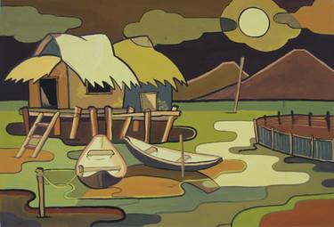 Original Landscape Painting by Phung Wang