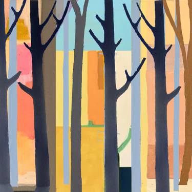 Original Expressionism Landscape Paintings by Phung Wang