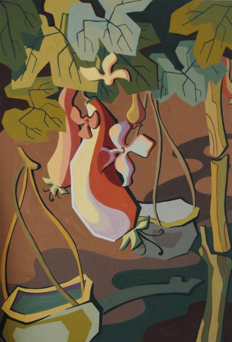 Print of Art Deco Garden Paintings by Phung Wang