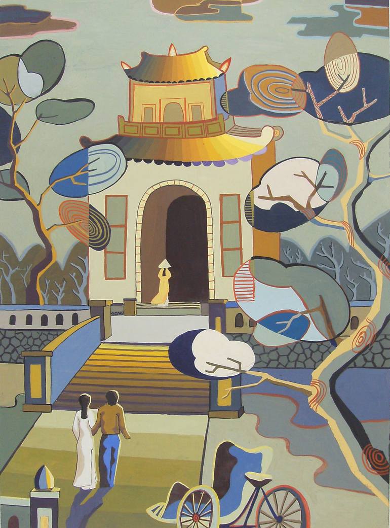 Print of Art Deco Landscape Paintings by Phung Wang