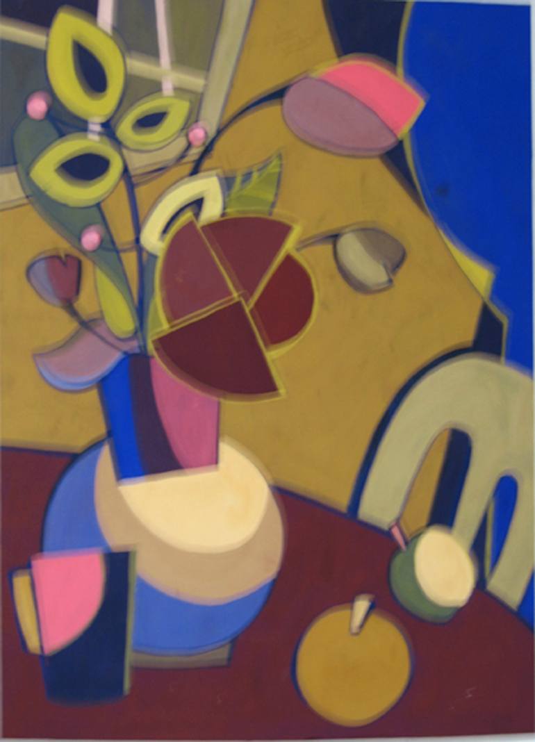 Original Cubism Animal Painting by Phung Wang