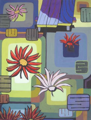 Print of Art Deco Floral Paintings by Phung Wang