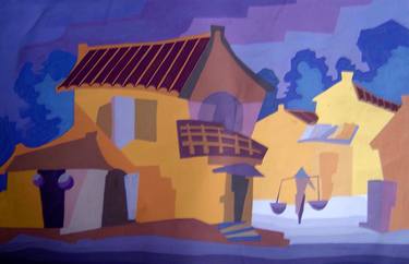 Print of Art Deco Landscape Paintings by Phung Wang