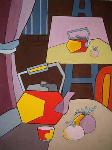 Original Art Deco Still Life Paintings by Phung Wang