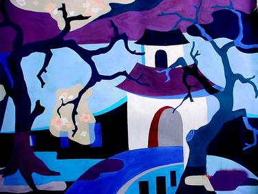 Original Art Deco Landscape Paintings by Phung Wang