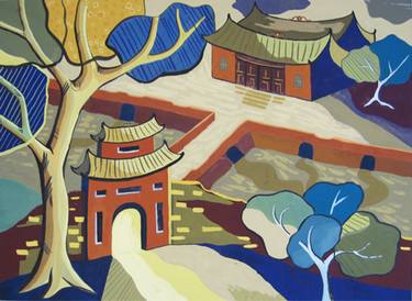 Print of Art Deco Landscape Paintings by Phung Wang