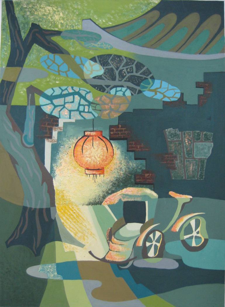 Original art deco landscape paintings on canvas For Sale By Artists  Featured In saatchi art catalog | Saatchi Art | Page 4, image size:770x1051