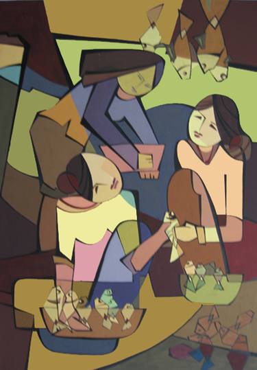 Print of Art Deco Women Paintings by Phung Wang