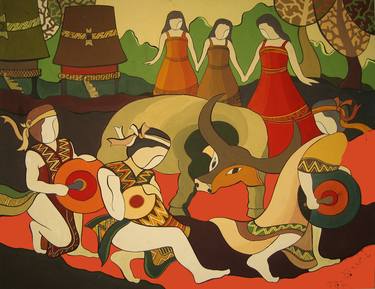 Print of Art Deco People Paintings by Phung Wang