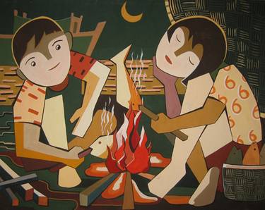 Original Children Paintings by Phung Wang