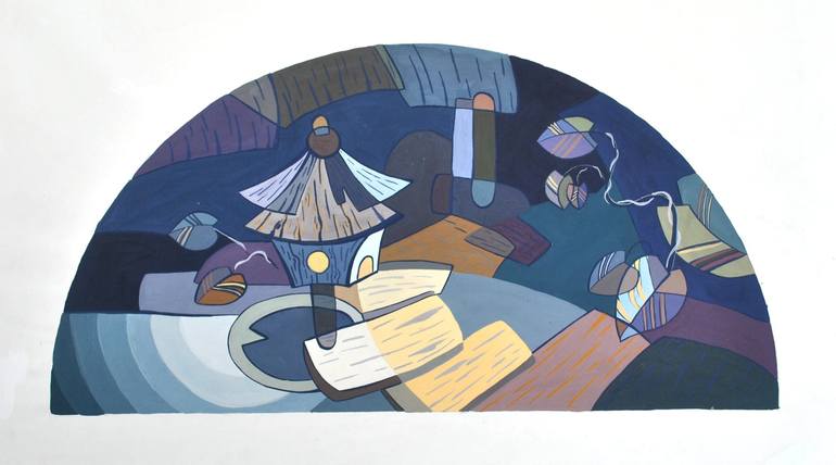Print of Cubism Landscape Paintings by Phung Wang