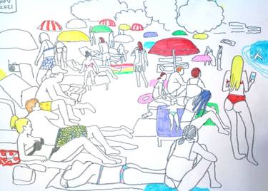 Print of Beach Drawings by juris libeks