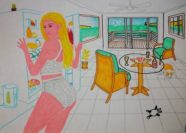 Print of Figurative Food & Drink Drawings by juris libeks