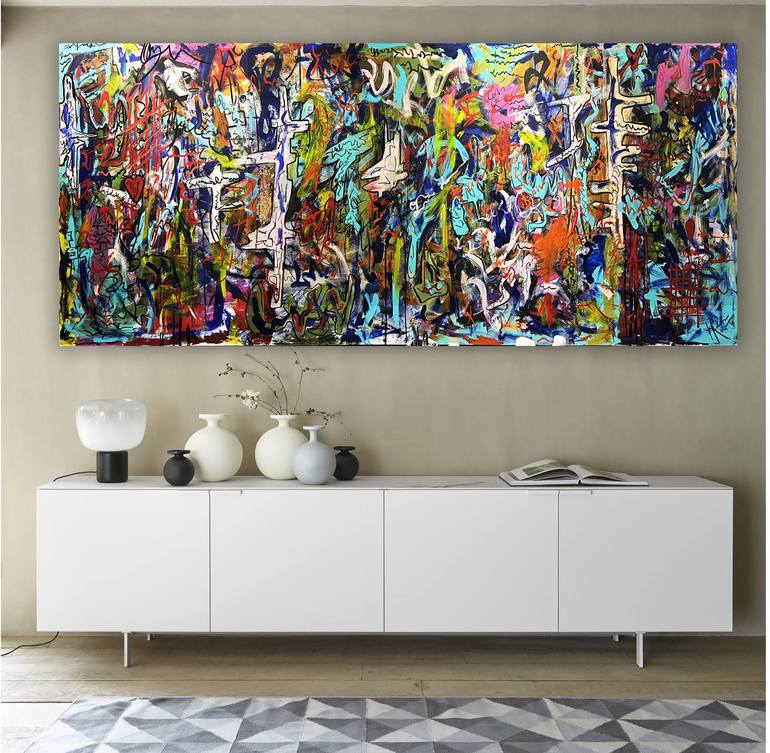 Original Contemporary Abstract Painting by Humberto Rivera