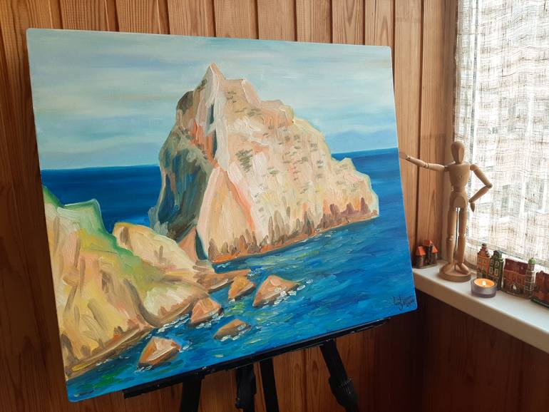 Original Art Deco Seascape Painting by Victor Chaika