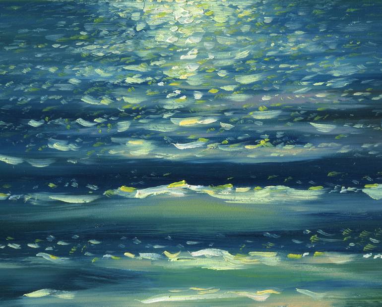 Original Art Deco Seascape Painting by Victor Chaika