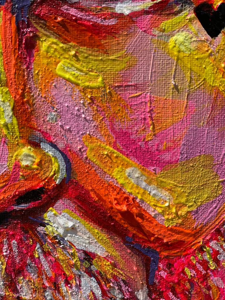 Original Abstract Expressionism Men Painting by Henry Hate