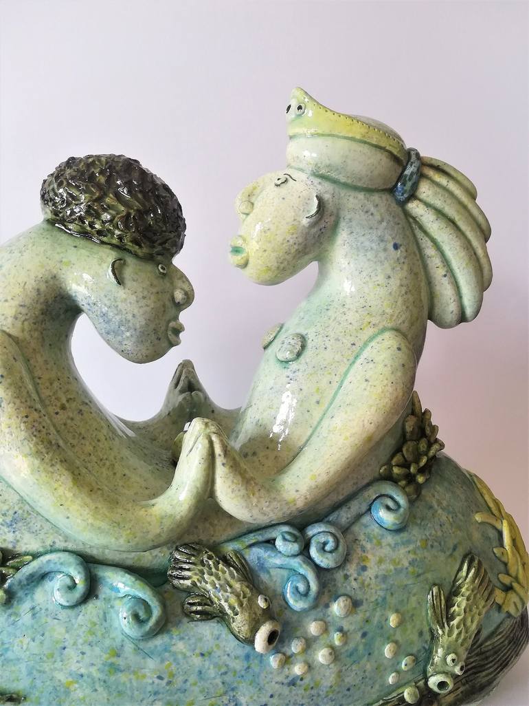 Original Art Deco Fantasy Sculpture by Tiffany  Wallace Oosthuizen