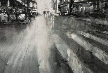 Print of Expressionism Cities Paintings by Milos Petkovic