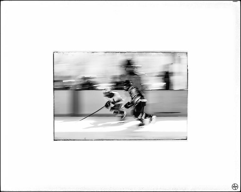 Hockey Speed Mixed Media by Helene Mcguire Saatchi Art