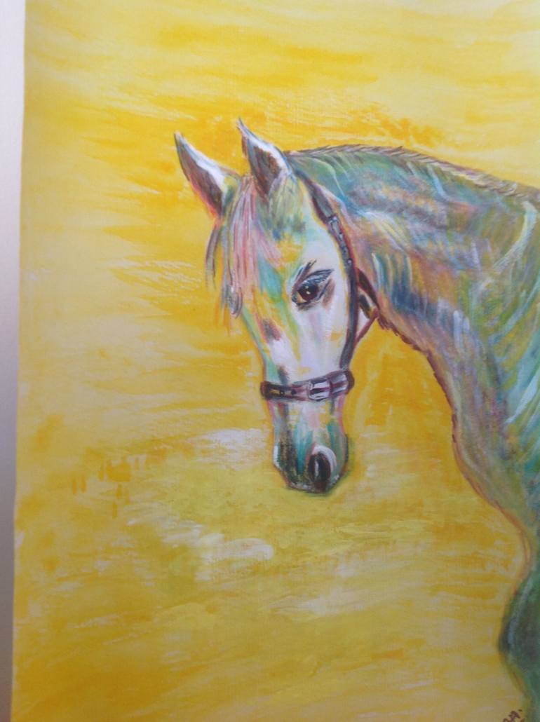 Arabian Horse In Mirage Of Water Painting By Anushree Mishra 