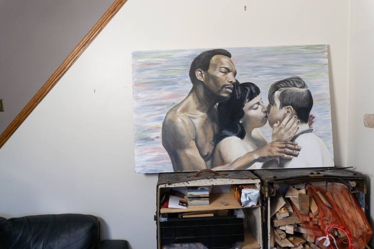Original Figurative Love Painting by Brian Lynn