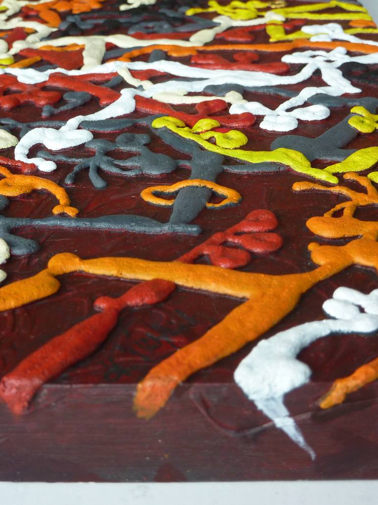 Original Abstract People Painting by Kirsten Muehlbach