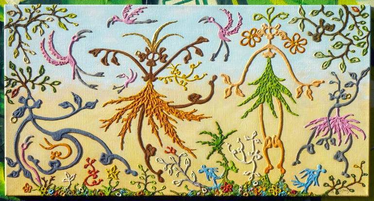 Original Figurative Comics Painting by Kirsten Muehlbach