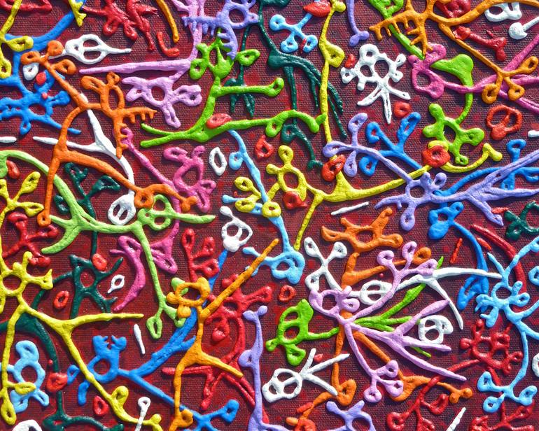 Original Abstract Comics Painting by Kirsten Muehlbach