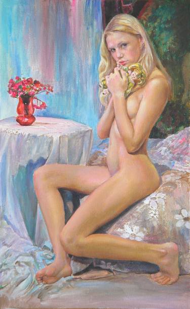 Original Romanticism Love Painting by Alexey Linkov