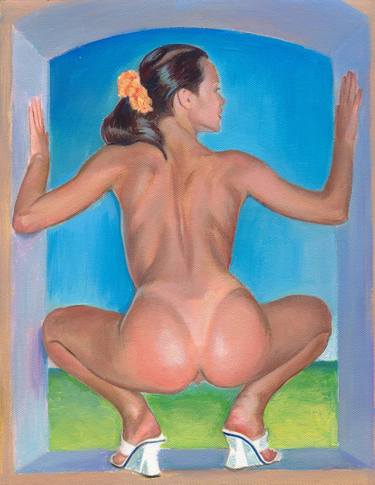 Original Symbolism Nude Painting by Alexey Linkov
