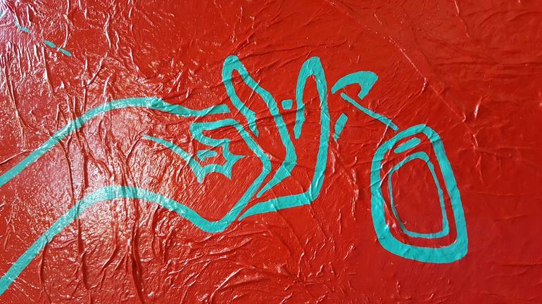 Original Abstract Erotic Painting by Arthur Benjamins