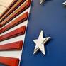 Detail of 3D stars and stripes