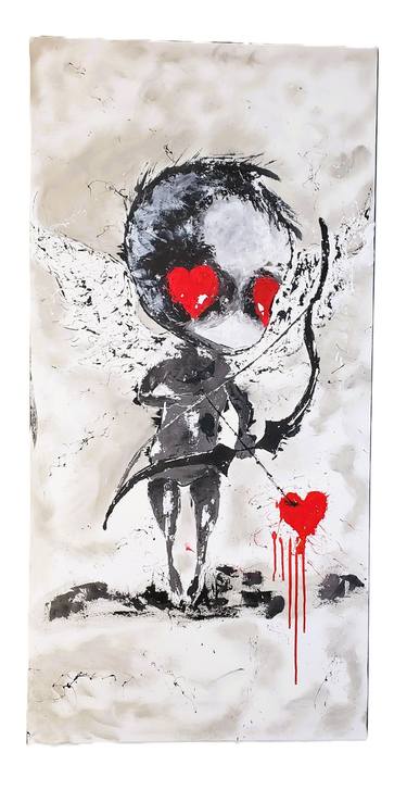 Original Abstract Love Mixed Media by Michelle Hillier
