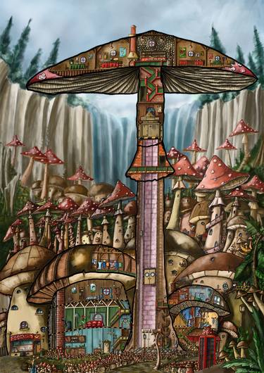 Print of Surrealism Fantasy Mixed Media by Martin Lycka