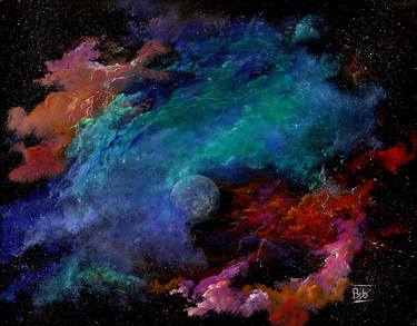 Print of Outer Space Paintings by Bibzie Priori
