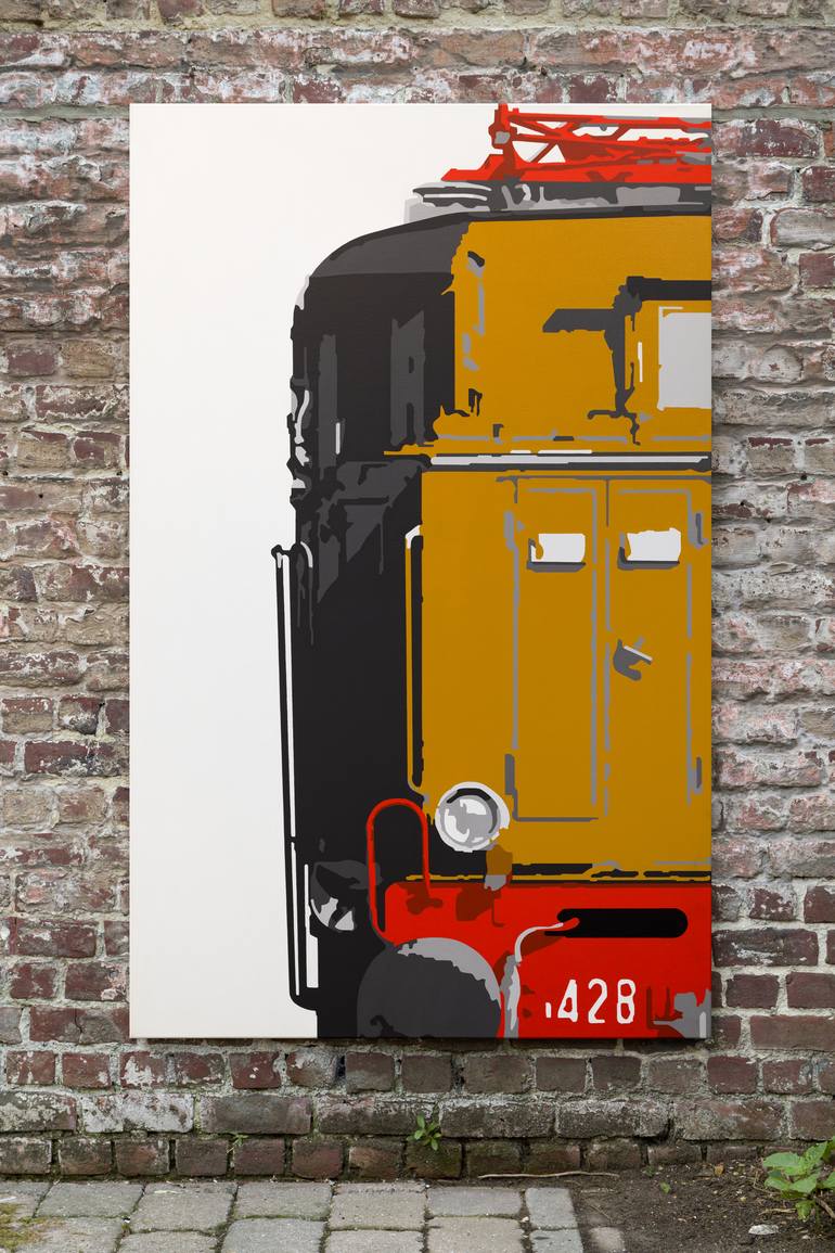 Original Figurative Train Painting by Gianni Chiacchio