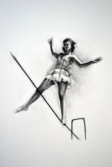 Original Figurative People Drawings by Margriet Pronk