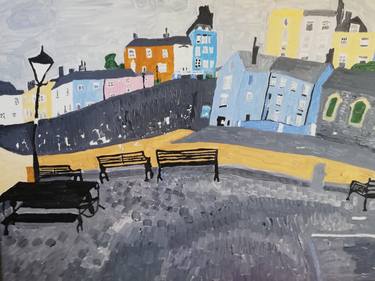 Tenby Harbour on a grey day thumb