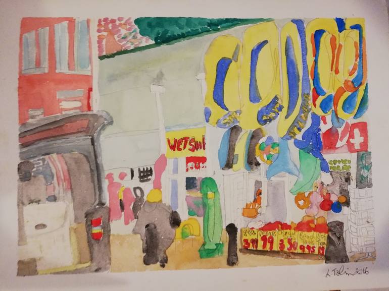 Original Folk Cities Paintings by Lizzie Tobin