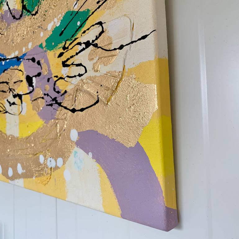 Original Abstract Animal Mixed Media by Yoshie Allan