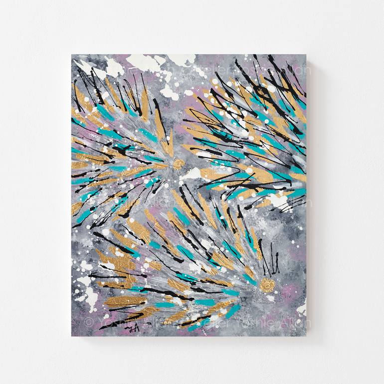 Original Abstract Animal Mixed Media by Yoshie Allan