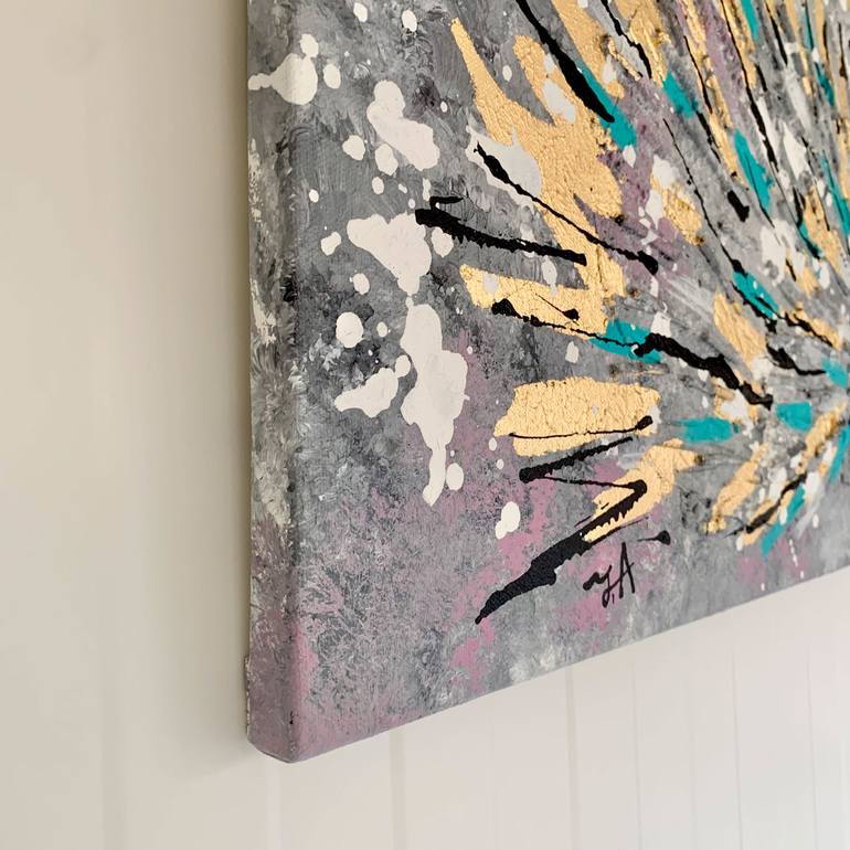 Original Abstract Animal Mixed Media by Yoshie Allan